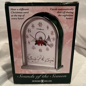 Vintage 1997 - Howard Miller Christmas Carols Sounds of the Season Musical Clock